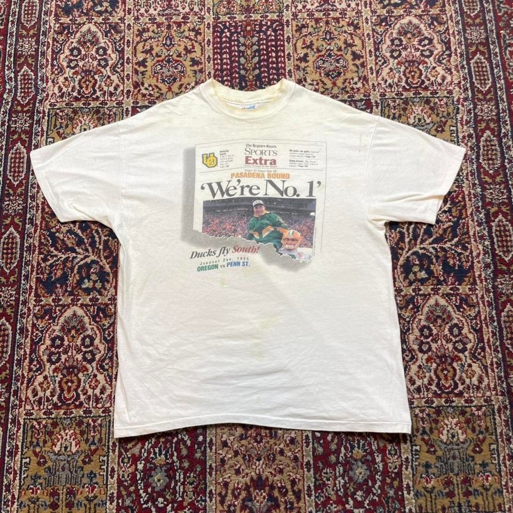 VTG‎ 1995 Oregon Ducks Were number 1 ducks fly south college football tshirt XL